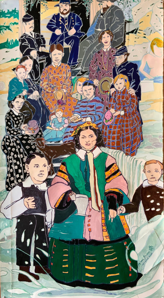 Mimi Gross, Reunion at the Falls / Reading the Letter, 1973/2020