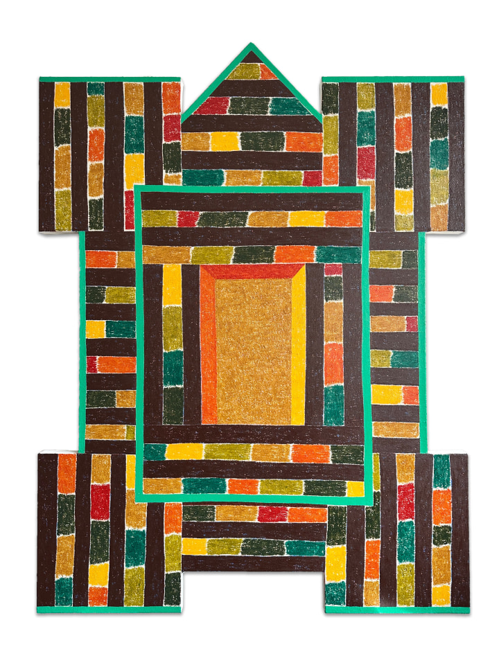 Matt Kleberg, Frame (Stained Glass Flannel Panel), 2025