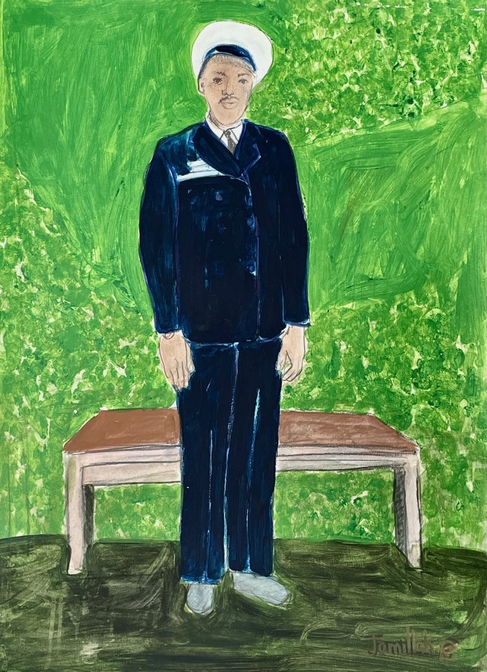 Jamillah Jennings, Untitled (Uniform with Bench), 1989