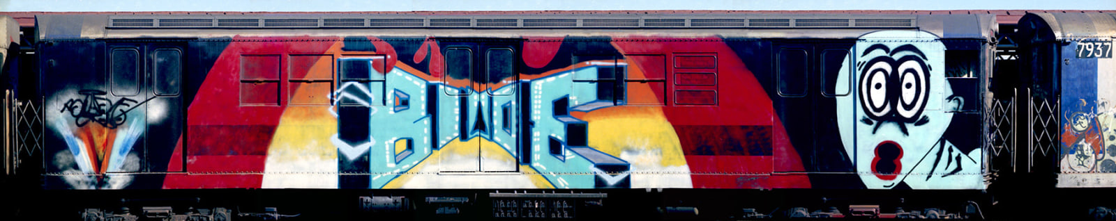 Henry Chalfant, Blade Explosion, 1980, Kodak Professional Endura Metallic Paper, 11.94h x 60w in