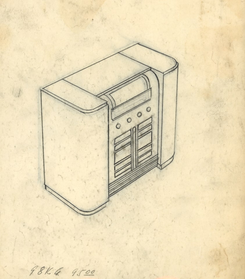JOHN VASSOS INDUSTRIAL DESIGN SKETCHES OF ART DECO RADIOS & TELEVISIONS