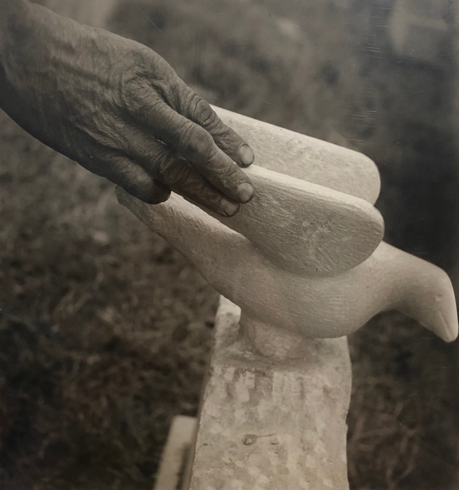 WILLIAM EDMONDSON&rsquo;S HANDS ON DOVE BY LOUISE DAHL-WOLFE