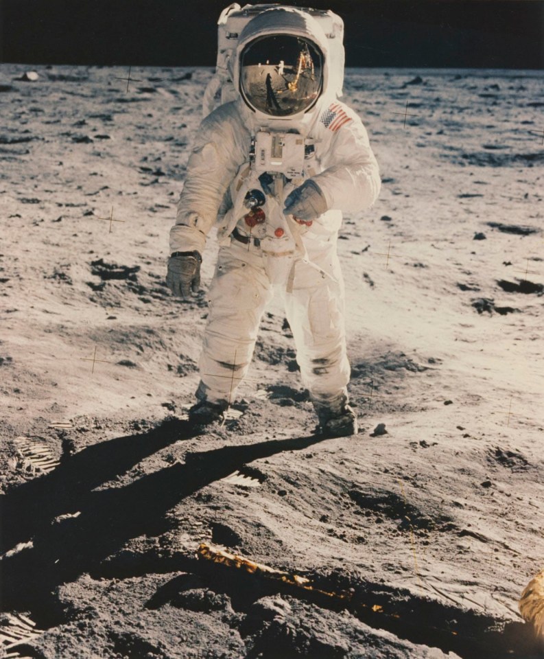 6.&nbsp;NASA, Astronaut Edwin E. Aldrin Jr., lunar module pilot, walks on the surface of the Moon near the leg of the Lunar Module &ldquo;Eagle&rdquo; during the Apollo 11 extravehicular activity. Astronaut Neil A. Armstrong, commander, took this photograph with a 70mm lunar surface camera (Aug. 8, 1969 Issue, p. 26), July 20, 1969