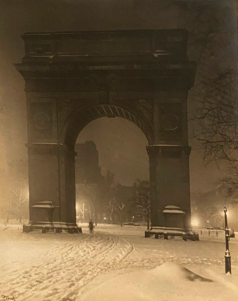 11.&nbsp;JESSIE TARBOX BEALS (American, 1870-1942), Washington Arch at Midnight, c. 1910