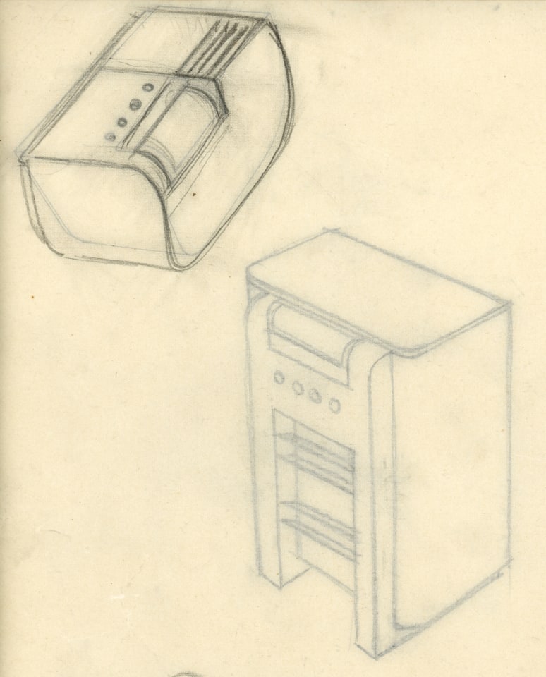JOHN VASSOS INDUSTRIAL DESIGN SKETCHES OF ART DECO RADIOS & TELEVISIONS