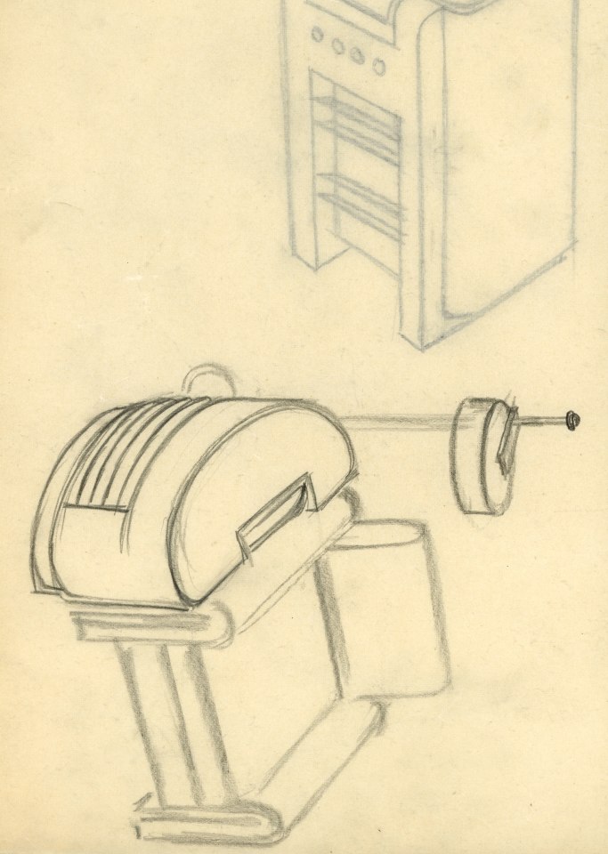 JOHN VASSOS INDUSTRIAL DESIGN SKETCHES OF ART DECO RADIOS & TELEVISIONS