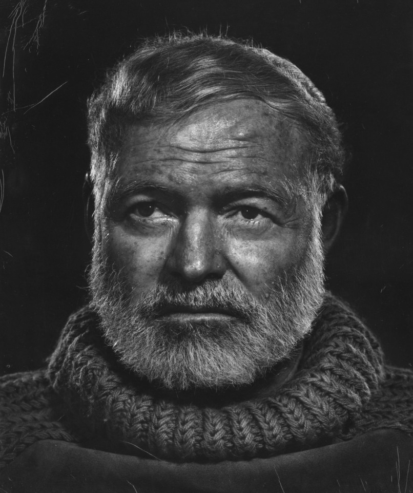 20. Yousuf Karsh (Armenian&ndash; Canadian 1908 &ndash; 2002)&nbsp;Ernest Hemingway, 1957, Vintage Gelatin Silver Print, 12.75&rdquo; x 10.25&rdquo;