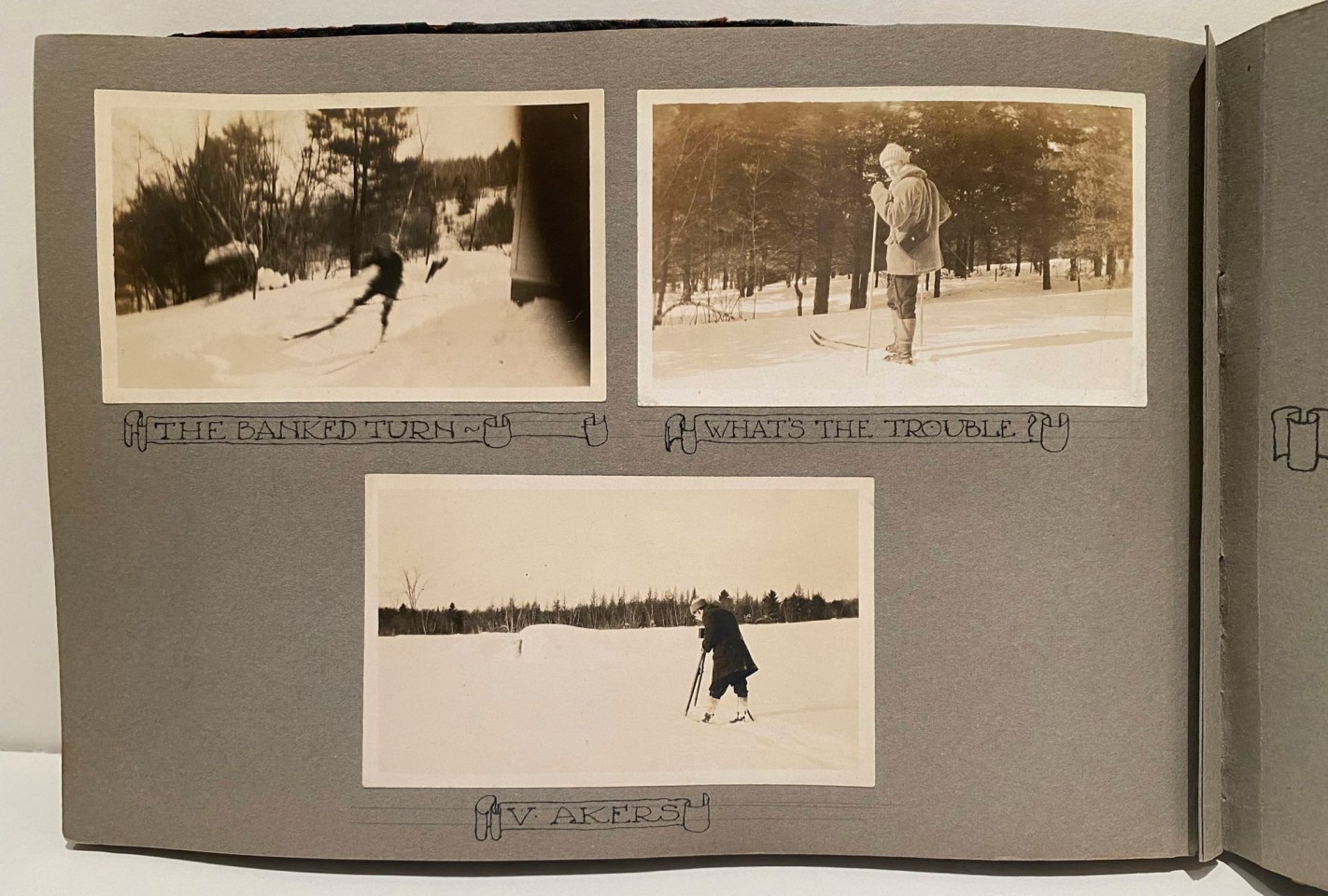 NEW ENGLAND PHOTO ALBUM, NEW HAMPSHIRE AND MASSACHUSETTS BY ACCOMPLISHED  AMATEUR PHOTOGRAPHER, C. 1917-1919 - A c.1917-1919 photo album containing  over (130) gelatin silver print photographs (roughly 2.5