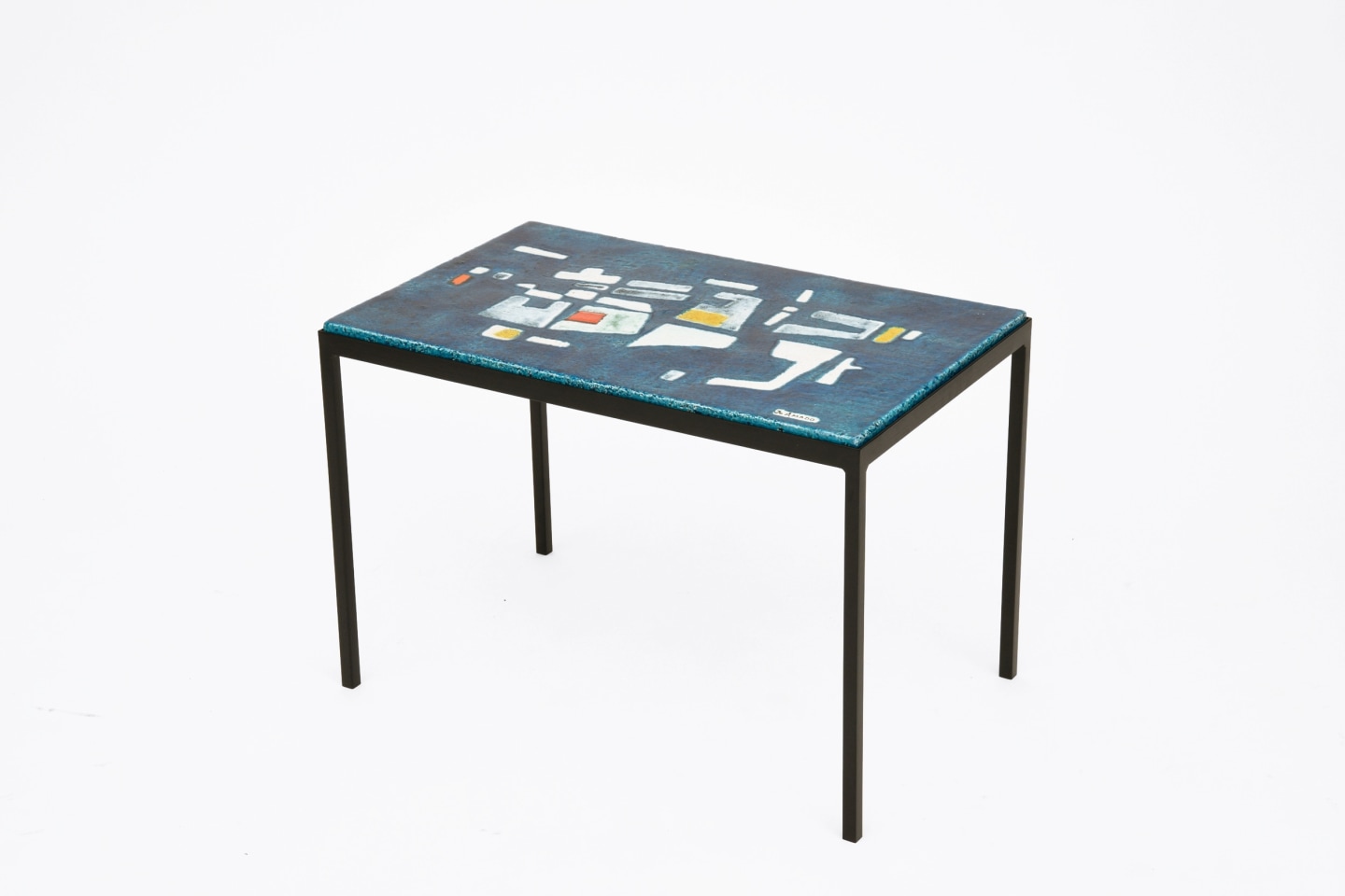 Jean Amado's ceramic coffee table diagonal view