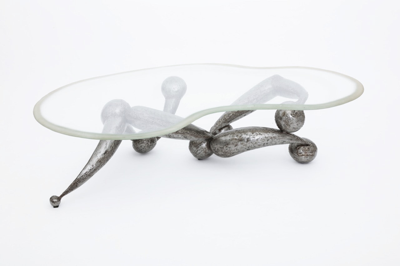 Ren&eacute; Broissand's sculptural coffee table straight view