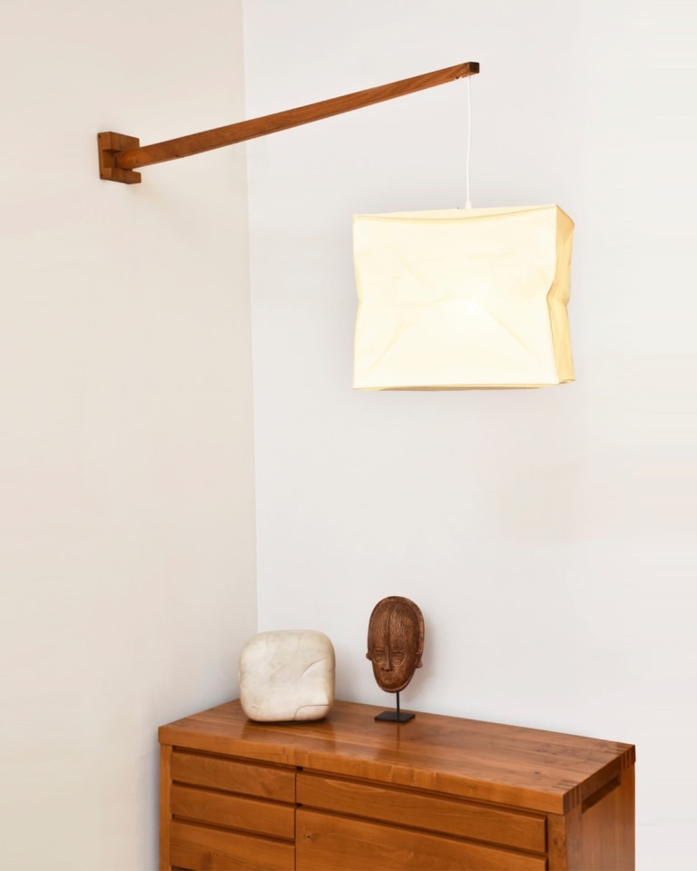 Pierre Chapo's &quot;D19&quot; wall sconce, installation view from Chapo exhibition