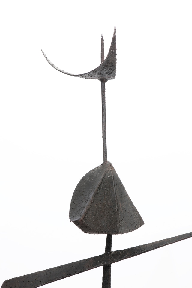 Michel Pinel's iron sculpture, detailed view of top