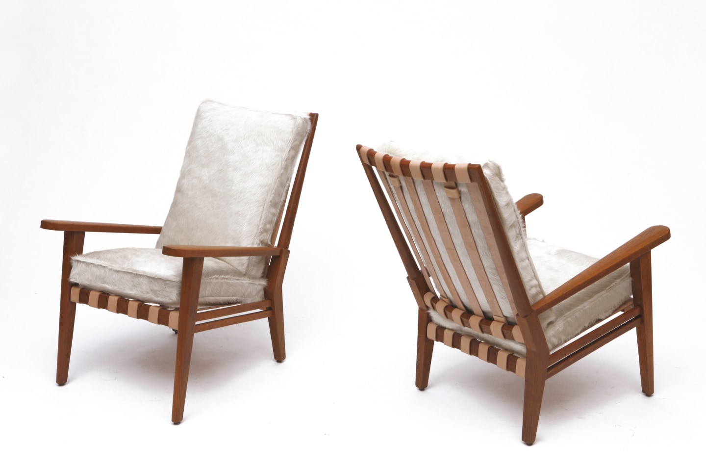 Jacques Adnet's armchair side views