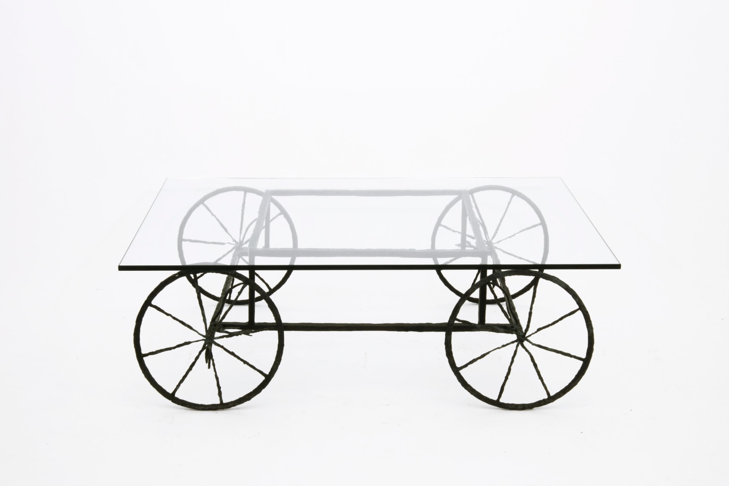 Louis Cane coffee table, full straight view from above