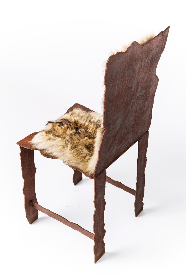 Howard Meister's &quot;Here Stands My Slayer&quot; chair diagonal back view from above