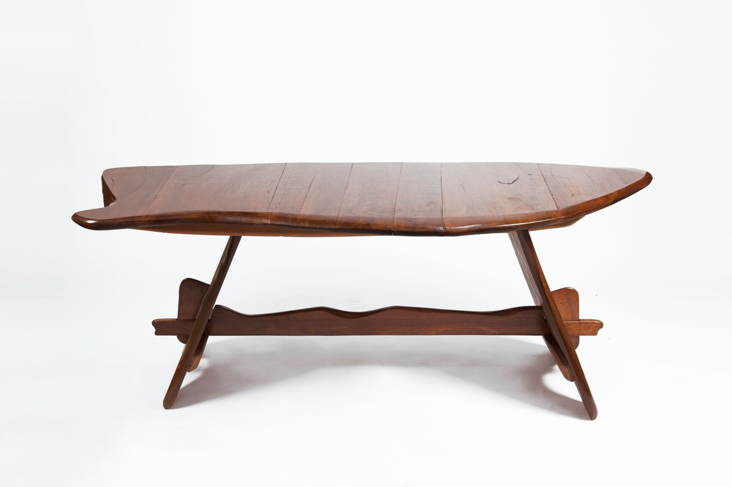 Michel Chauvet's &quot;Poisson&quot; sculptural desk straight view from above