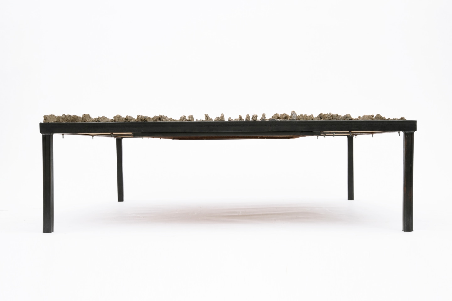 Anne Barr&egrave;s' coffee table eye level view