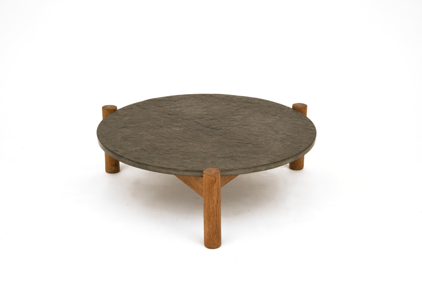 Charlotte Perriand's slate coffee table, full view from above