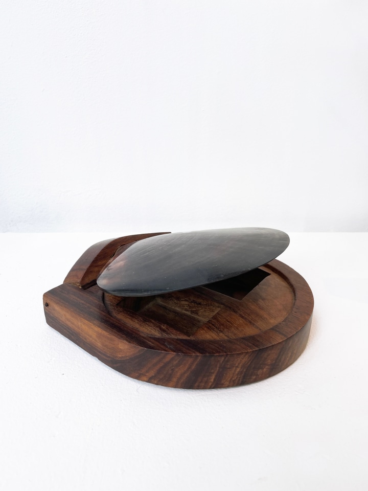 Alexandre Noll's cigarette box, full view with lid open