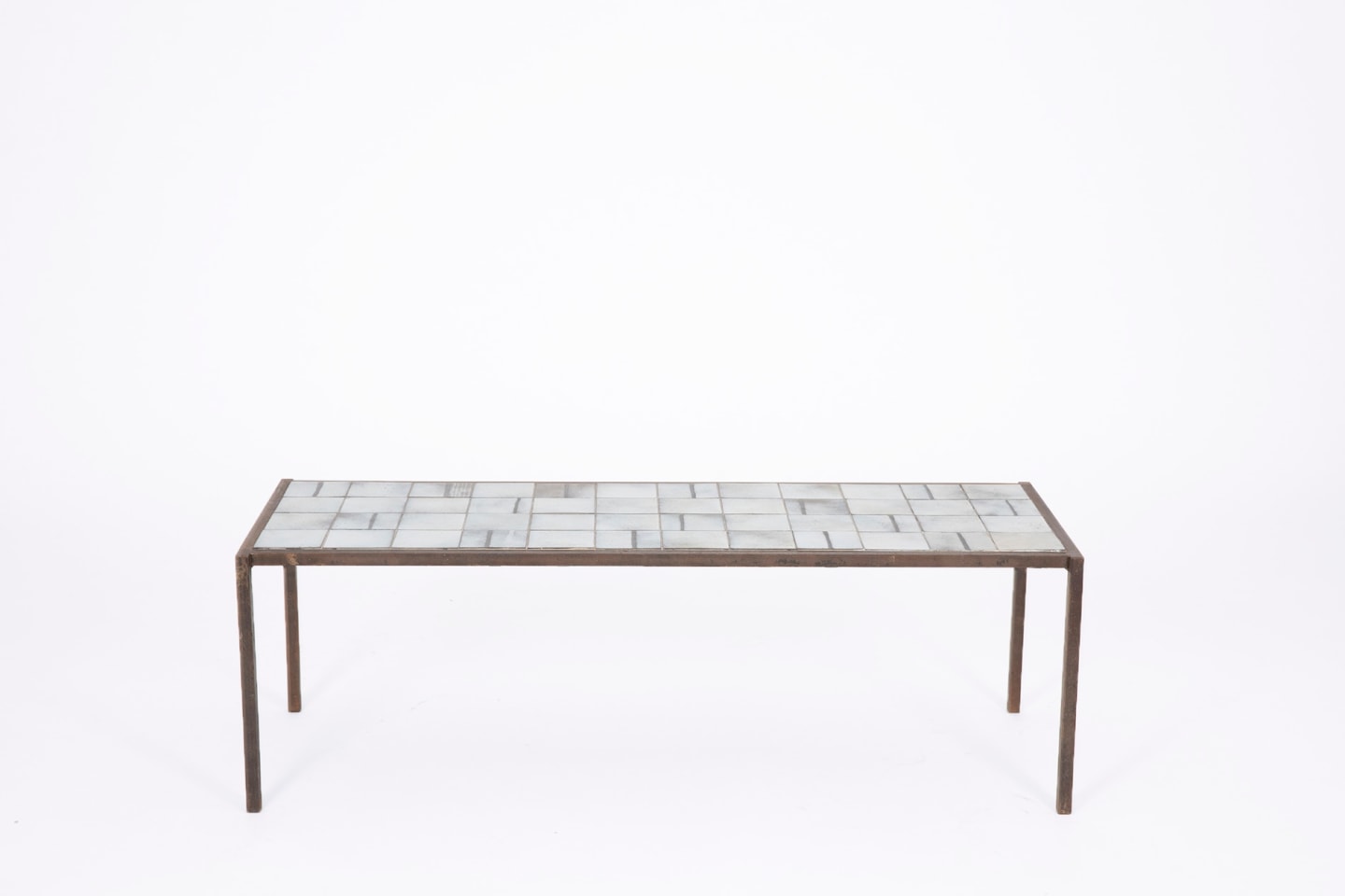 Mado Jolain's ceramic coffee table, full straight view