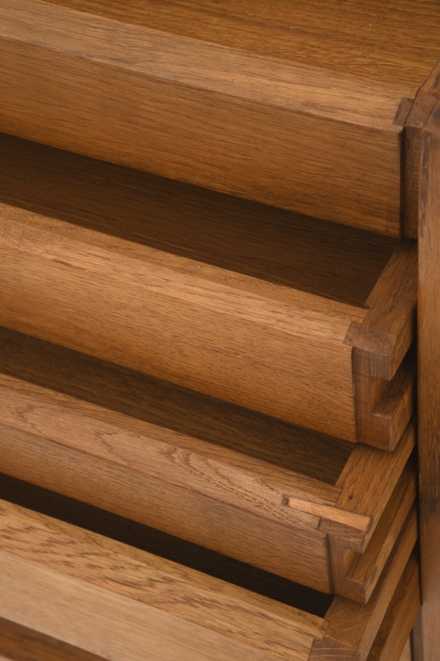 Pierre Chapo's Chest of drawers detail of drawers