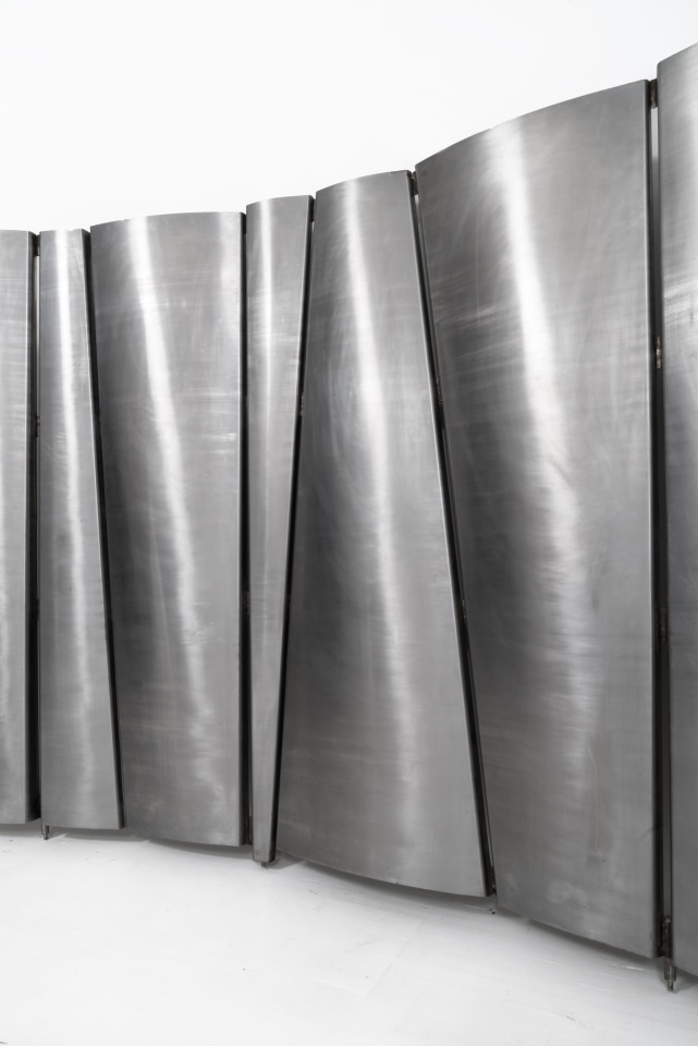 Philolaos Tloupas' large steel screen, detailed view