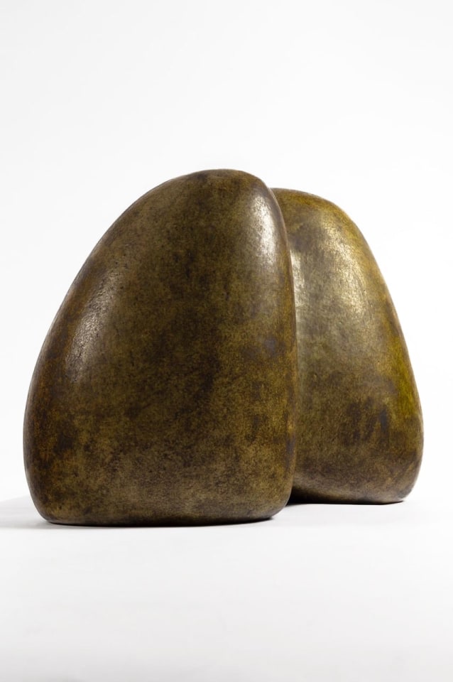 Les 2 Potiers' ceramic sculpture side view