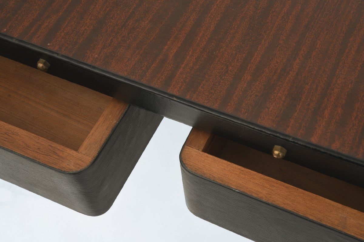 Jacques Adnet desk detail