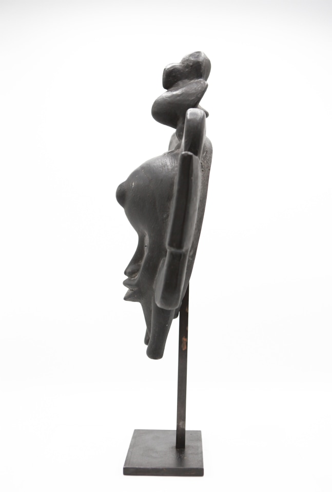 Roger Capron's ceramic mask side view