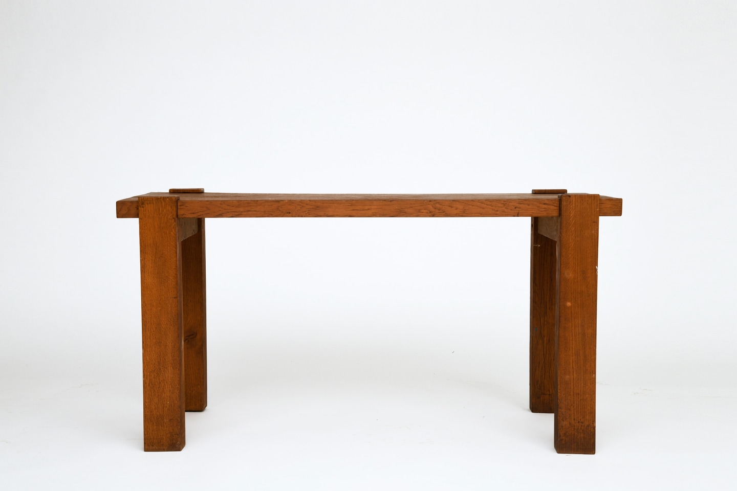 Unknown artist's table, straight front view from eye-level