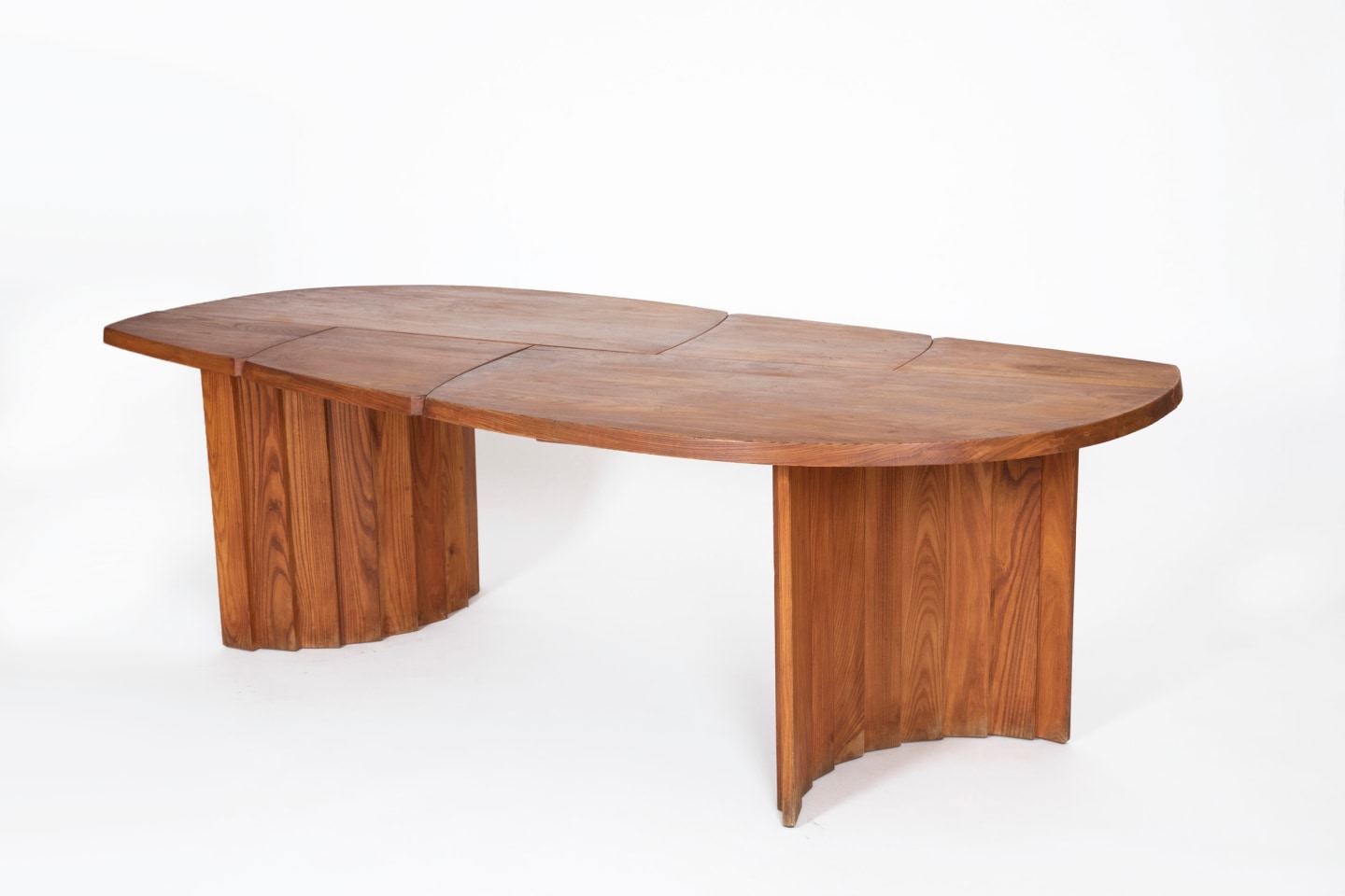 Pierre Chapo's &quot;TGV&quot; dining table, full view from above