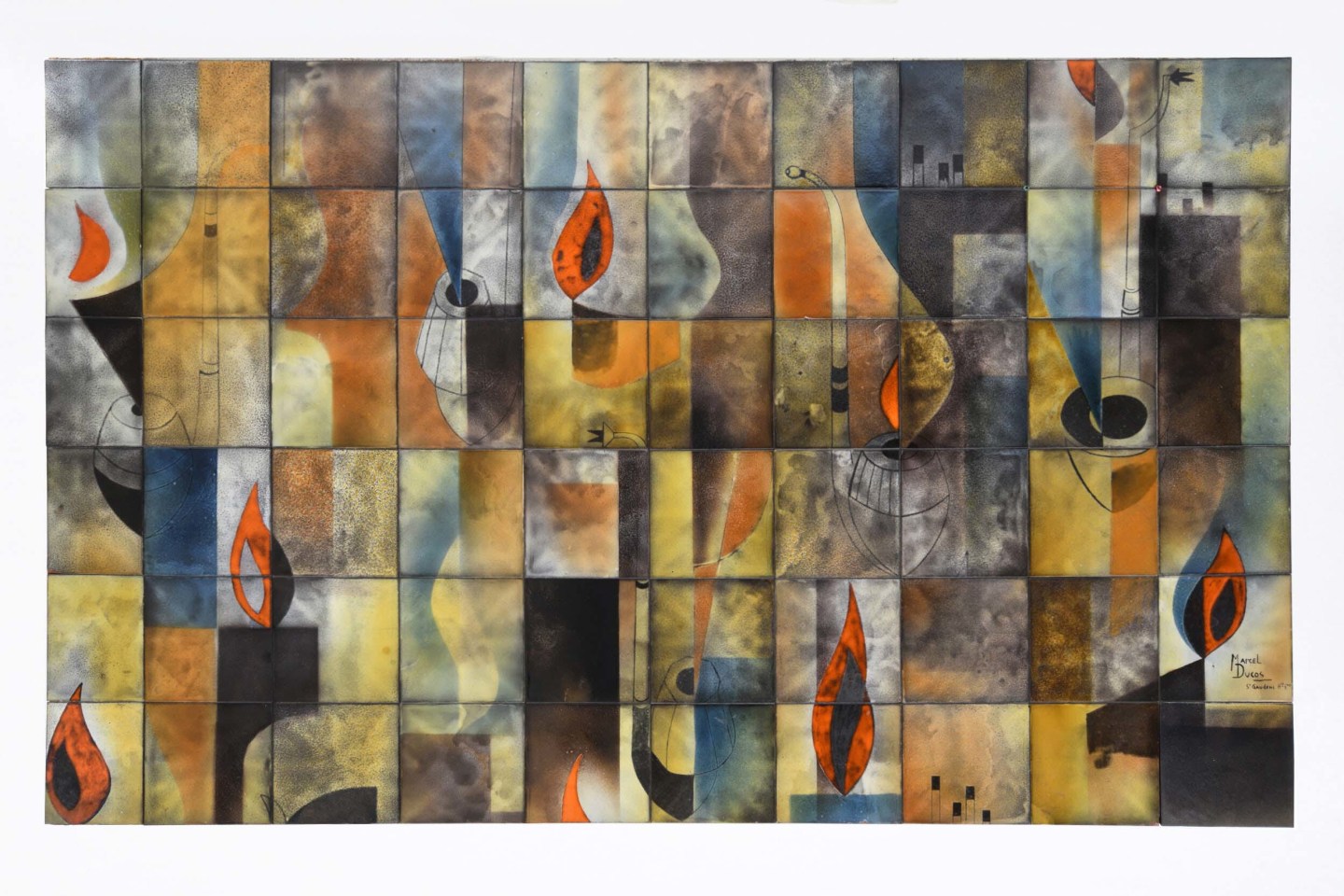 Marcel Ducos ceramic panel straight full view