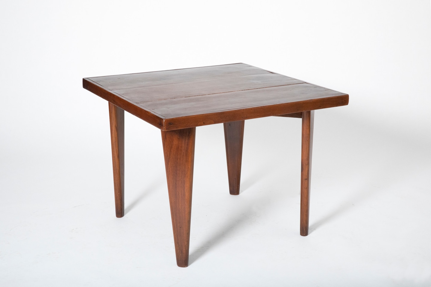 Pierre Jeanneret's square table, full diagonal view from above