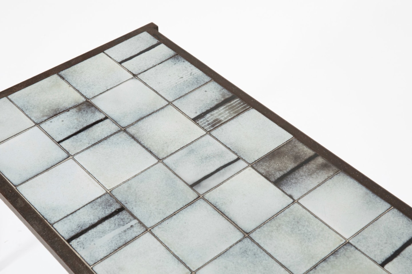 Mado Jolain's ceramic coffee table, detailed view of table top