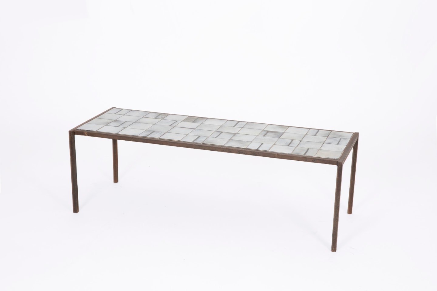 Mado Jolain's ceramic coffee table, diagonal full view from above