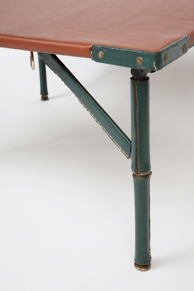 Jacques Adnet coffee table leg detail