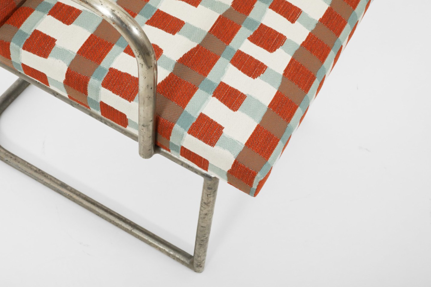 Modernist Chair, c.1930_upholstery detailed view of seat edge of chair