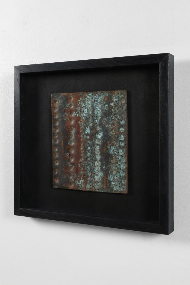 View of artwork at slight angle