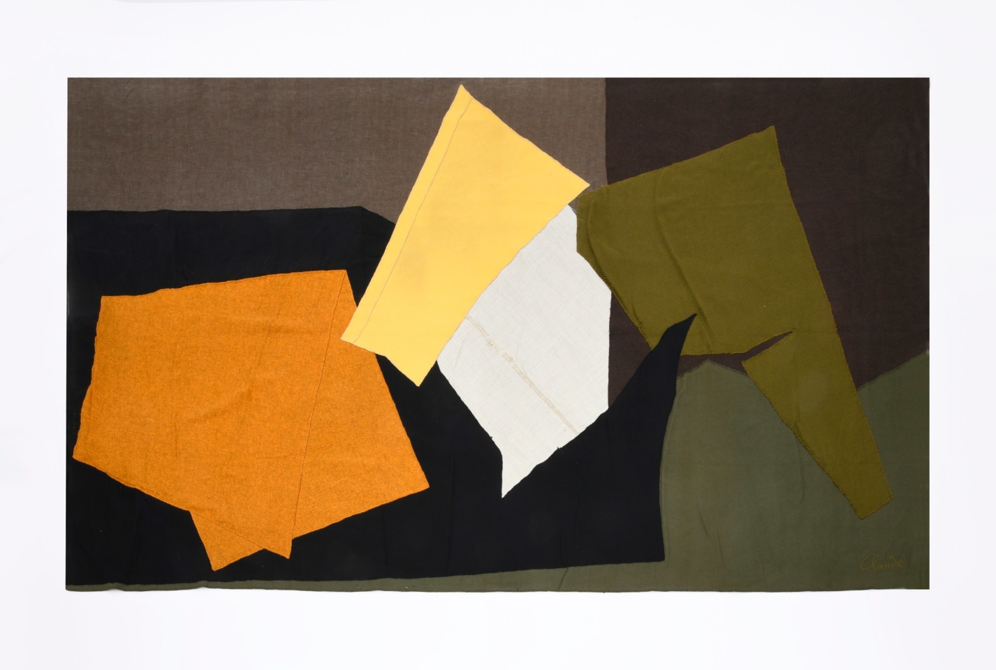 Claude Stahly's wool tapestry, full view