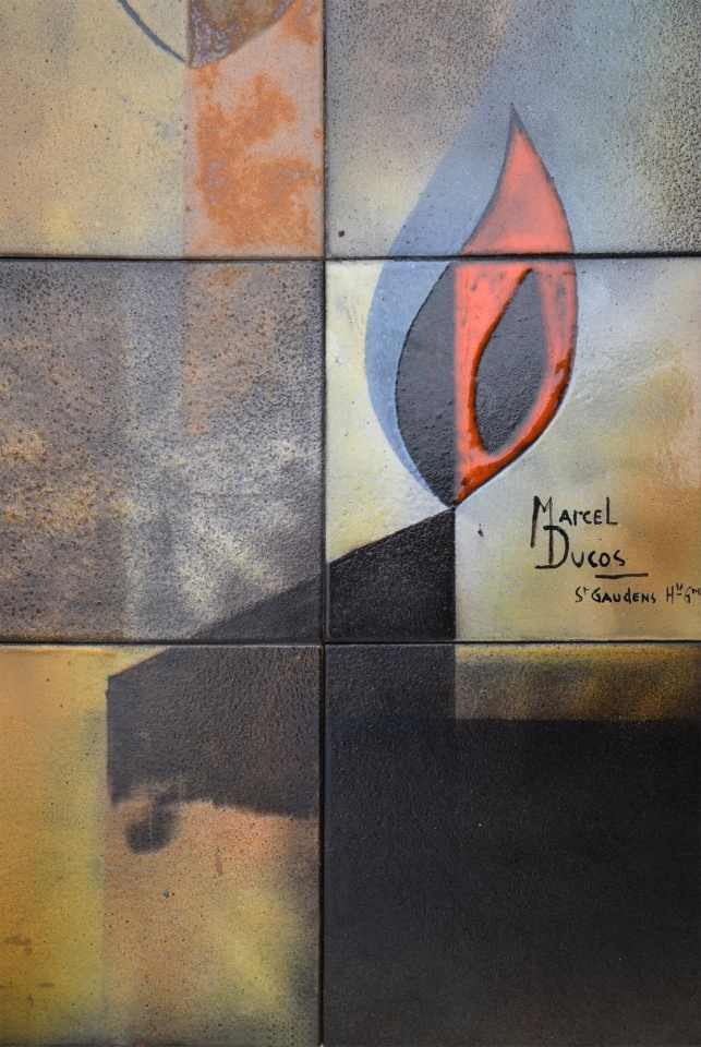 Marcel Ducos ceramic panel detail view two