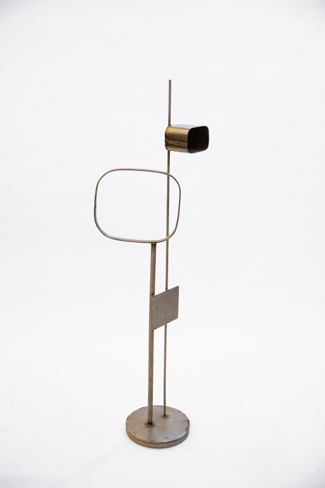 Alain Douillard's metal sculpture, full view from above