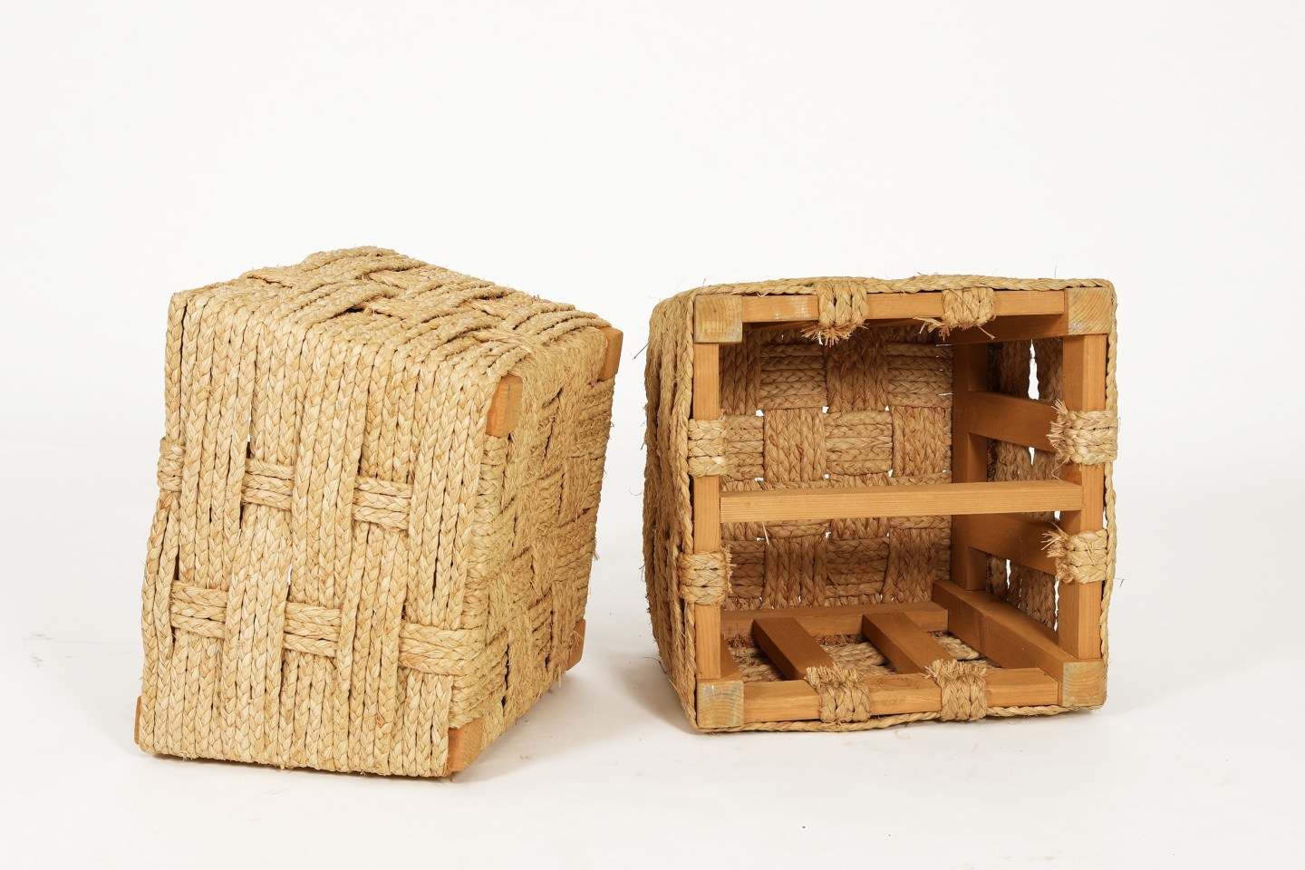 Image of Audoux-Minet Pair of stools, c.1970