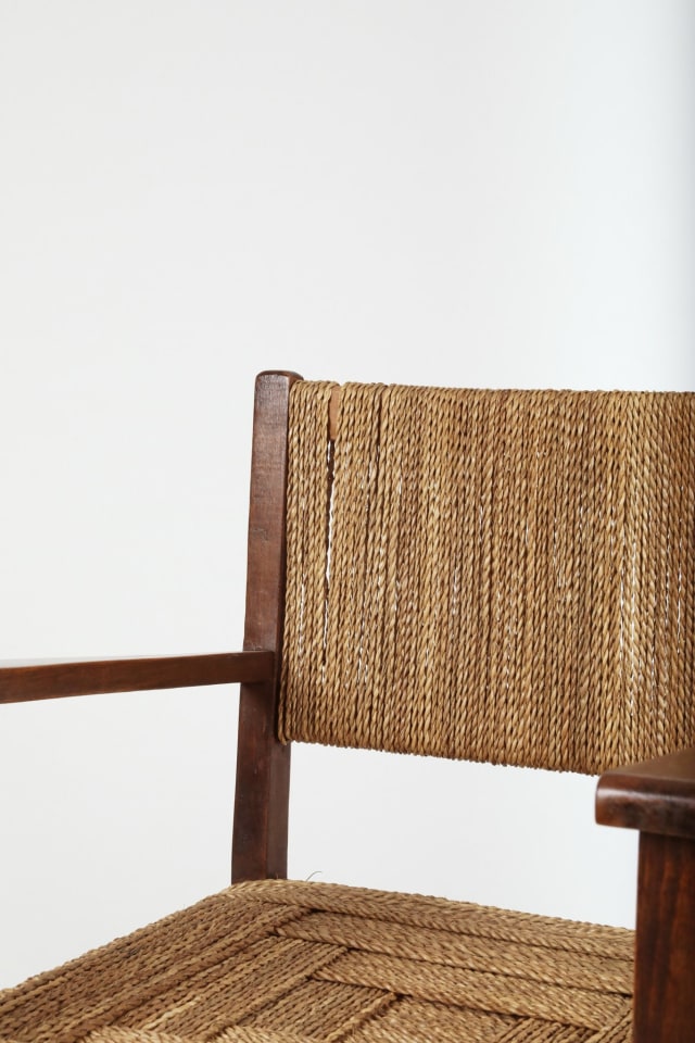 Francis Jourdain (1876 - 1958) Pair of armchairs, 1930 _Close up on singular chair backing