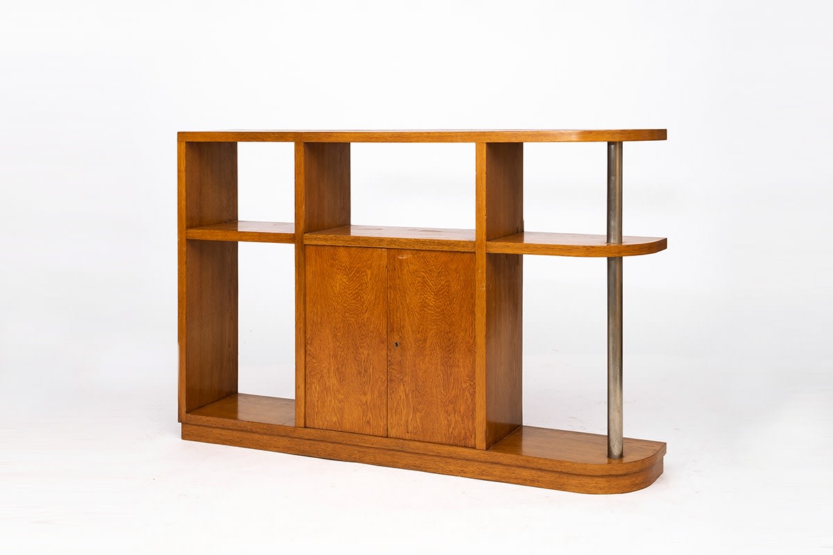 Jean Roy&egrave;re's bookshelf, full view from an angle