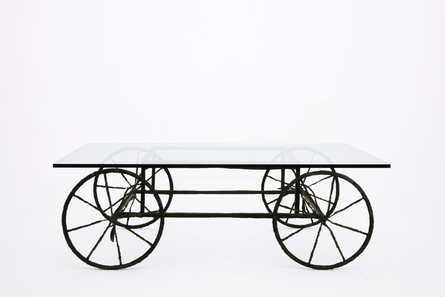 Louis Cane coffee table, full straight view from eye-level