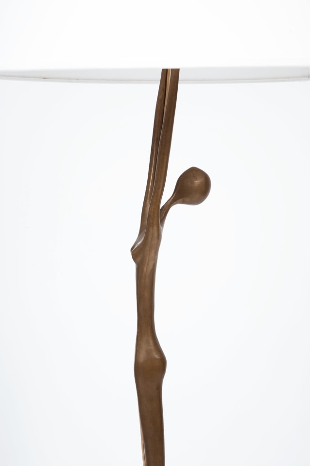 Felix Agostini's floor lamp bronze detail