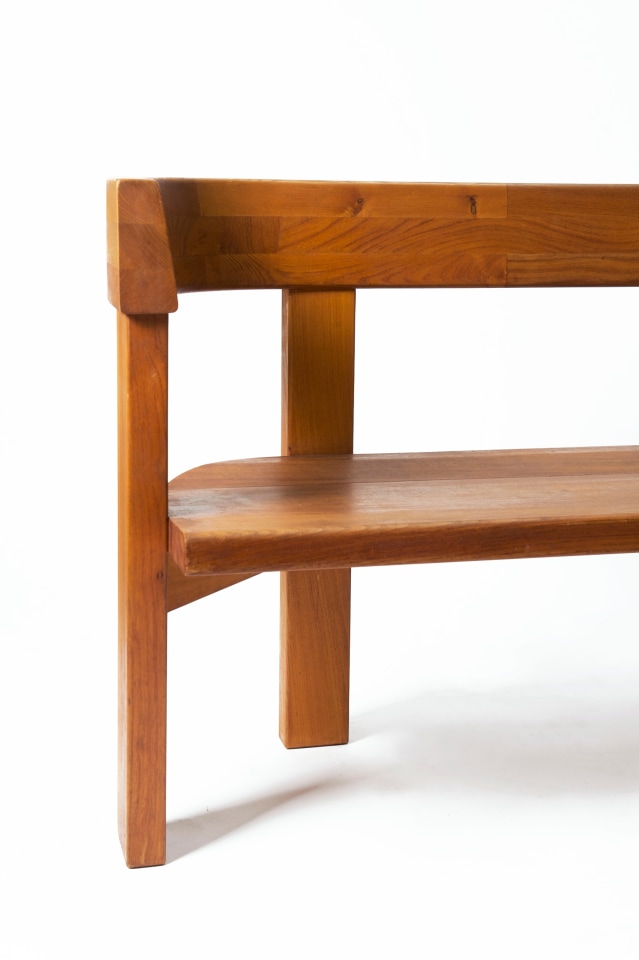 Pierre Chapo &quot;S35D&quot; bench detail of curved side