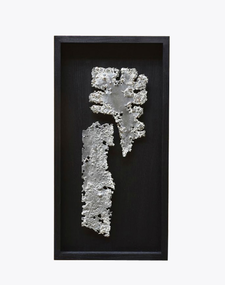 Pierre Sabatier's &quot;Fragment&quot; wall sculpture, full straight view with frame