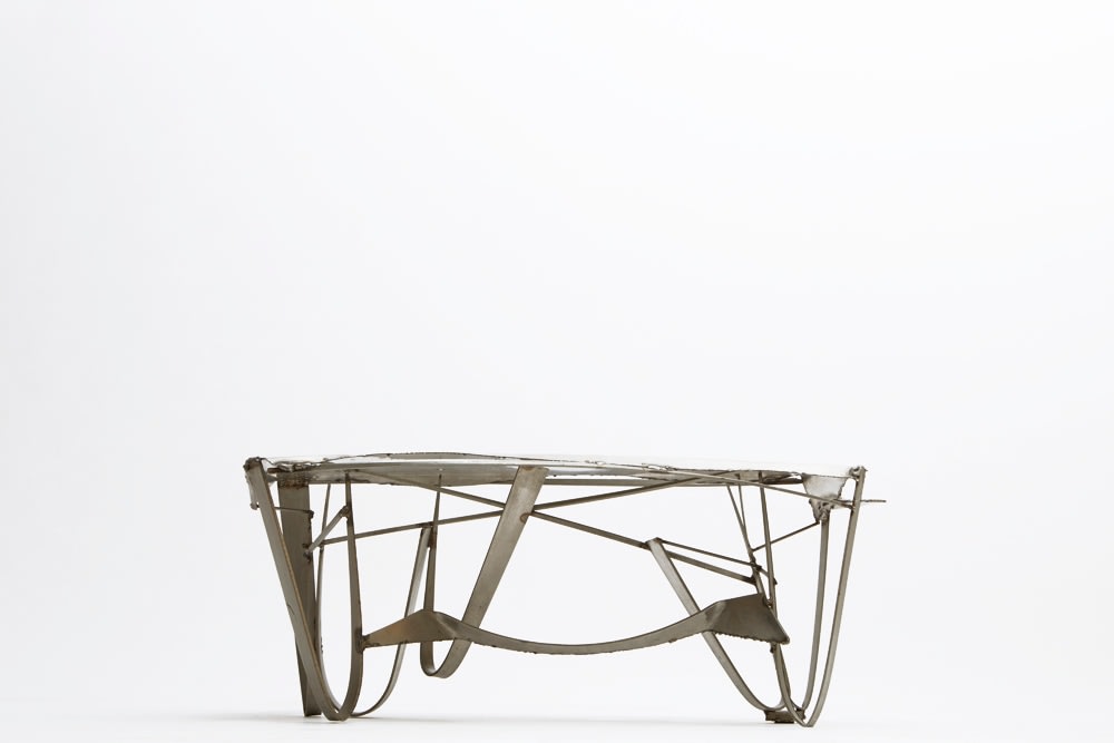 Albert Feraud's coffee table straight eye-level view