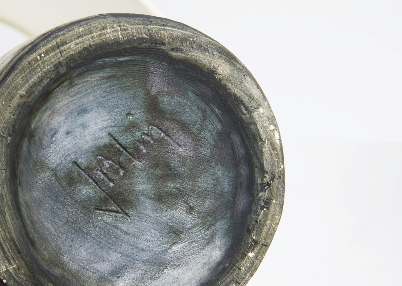 Jacques Blin pair of table lamps detail of signature on bottom